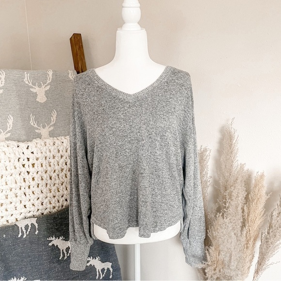 Anthropologie: Saturday Sunday grey loungewear sweater - Picture 1 of 12
